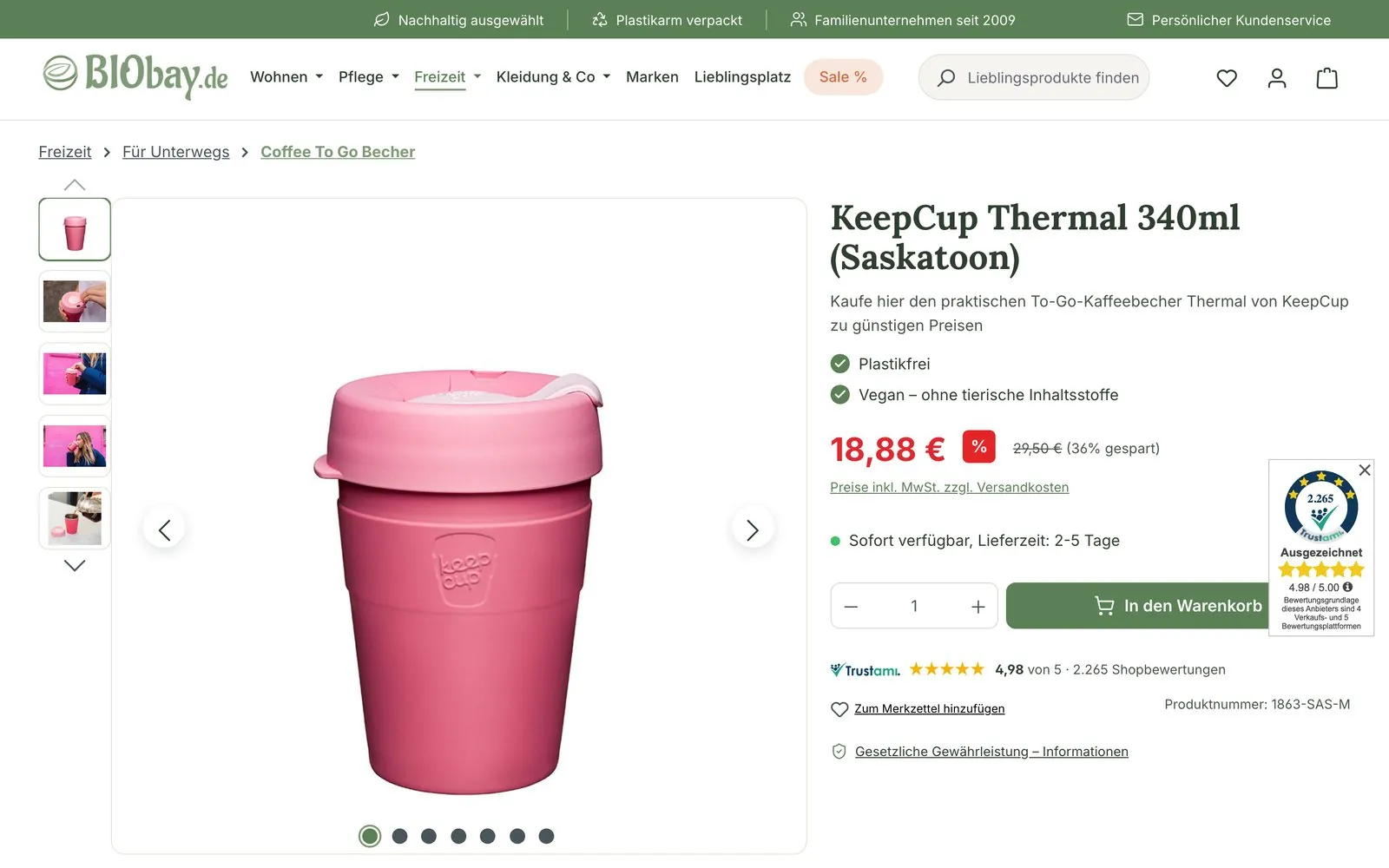 Produktseite nachher