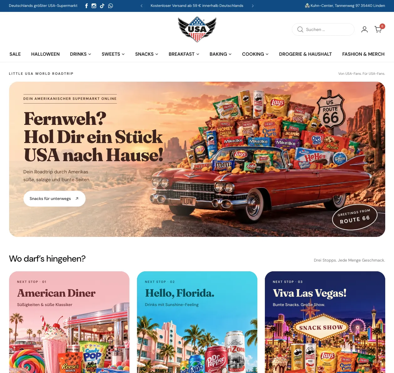 Shopify-Entwurf für Little USA World